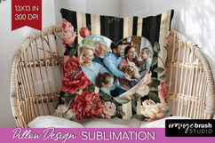 Floral Photo Pillow PNG - Peony Flower Picture Frame Pillow Product Image 1