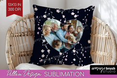 Retro Flowers Photo Pillow PNG - Floral Picture Frame Pillow Product Image 1