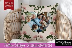 Flowers Photo Pillow PNG - Vintage Floral Picture Frame Product Image 1