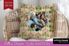 Flowers Photo Pillow PNG - Vintage Floral Picture Frame Product Image 1