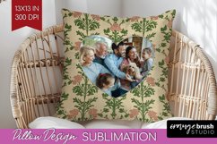 Flowers Photo Pillow PNG - Vintage Floral Picture Frame Product Image 1