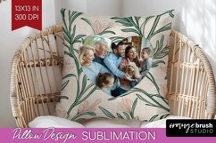 Flowers Photo Pillow PNG - Vintage Floral Picture Frame Product Image 1