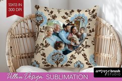 Flowers Photo Pillow PNG - Vintage Floral Picture Frame Product Image 1