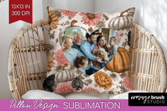 Pumpkun Photo Pillow PNG - Fall Picture Frame Pillow Cover Product Image 1