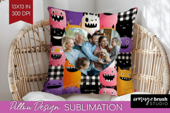 Halloween Photo Pillow PNG - Spooky Picture Frame Pillow Product Image 1