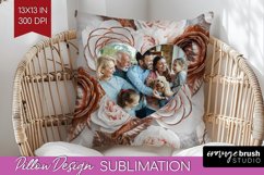 Rose Photo Pillow PNG - Floral Picture Frame Pillow Cover Product Image 1
