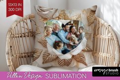 Rose Photo Pillow PNG - Floral Picture Frame Pillow Cover Product Image 1