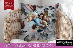 Rose Photo Pillow PNG - Floral Picture Frame Pillow Cover Product Image 1
