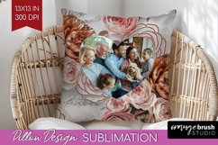Rose Photo Pillow PNG - Floral Picture Frame Pillow Cover Product Image 1