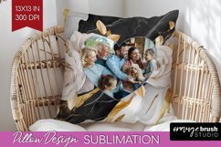 Rose Photo Pillow PNG - Floral Picture Frame Pillow Cover Product Image 1