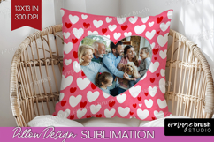Heart Pattern Photo Pillow PNG - Valentines Day Picture Product Image 1