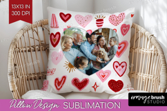 Heart Pattern Photo Pillow PNG - Valentines Day Picture Product Image 1