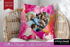 Heart Pattern Photo Pillow PNG - Valentines Day Picture Product Image 1