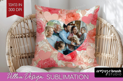 Heart Pattern Photo Pillow PNG - Valentines Day Picture Product Image 1