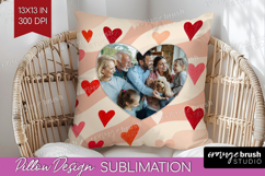 Heart Pattern Photo Pillow PNG - Valentines Day Picture Product Image 1