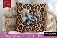 Leopard Print Photo Pillow PNG - Animal Pattern Picture Product Image 1