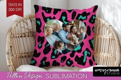 Leopard Print Photo Pillow PNG - Animal Pattern Picture Product Image 1