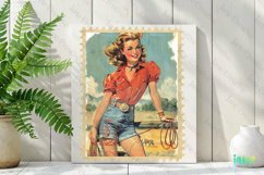 Pin-Up Girl Postage Stamps Sublimation Product Image 3