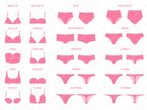 Large set of women's underwear icons Product Image 4