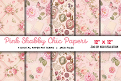 Pink Shabby Chic Papers JPG Product Image 1