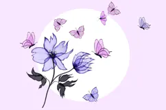Pink XRay Butterflies PNG Clipart Product Image 3