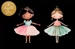 Cute Ballerinas Clipart - 4 PNG Files Product Image 2