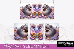 Pomeranian Mug Wrap Dog Sublimation Floral PNG Product Image 1