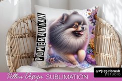 Dog Pillow Cover - Dog Mom Floral Pillow Sublimation Product Image 1