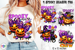 Spooky Season Halloween Sublimation, Cute Ghost &amp; Pumpkin Product Image 1