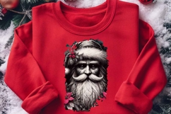 Dark Christmas Sublimation PNG | Gothic Santa Raven Skull Product Image 4