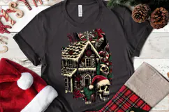 Gothic Christmas Sublimation PNG | Gothic Holiday T-Shirt Ar Product Image 4