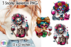 Funny Snarky Skeleton Clipart, Sarcastic Skeleton Clipart Product Image 1