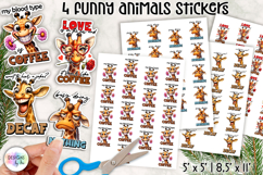 Sarcastic Animals Sticker, Funny Giraffe Stickers Product Image 1