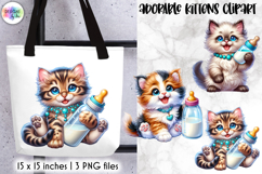Cute Kitten Clipart | Cat Lover Adorable Illustration Product Image 1