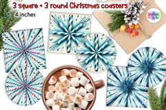 Christmas Candy Cane Coaster, Festive Christmas Coasters Product Image 1