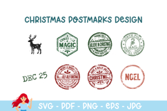 Christmas postmark, mail delivery stamps Product Image 1