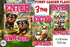 Sarcastic Garden Flag Bundle, Funny Garden Sign, Funny Quote Product Image 7