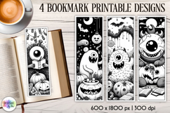 Halloween Bookmarks, Gothic Black and White Bookmarks Product Image 1