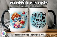 Funny Cupid Mug Wrap, Valentine&#039;s Day Mug Wrap Design Product Image 1