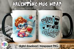 Funny Cupid Mug Wrap, Valentine's Day Mug Wrap Design Product Image 1