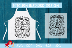 Cooking till I drop SVG, Skeleton SVG Product Image 1