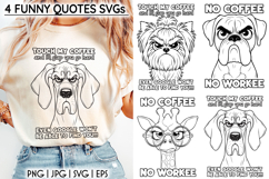 Funny Coffee Quotes SVG Designs, Coffee Lover SVG, Sarcasm Product Image 1