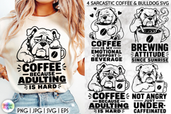 Funny Bulldog Morning Coffee SVG for Cricut Projects Product Image 1