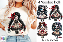 Halloween Zombie Doll Clipart, Cute but Spooky Doll Print Product Image 1