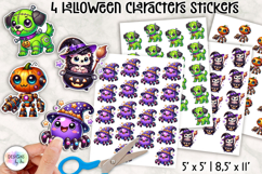 Halloween Character Stickers, Cute Spooky Printable Stickers Product Image 1