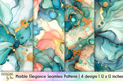 Marble Seamless Patterns, Luxury Elegant Digital Paper Product Image 1