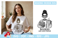 Booked and unbothered SVG, Reading SVG Product Image 1