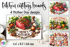 MOM&#039;s Kitchen Cutting Board, Mother Day Cutting Board Product Image 1