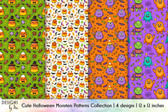 Cute Halloween Monsters Pattern, Candy Corn Collection Product Image 1