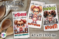 Funny Kitchen Towels Bundle, Sarcastic Kitchen Quotes Print Product Image 6